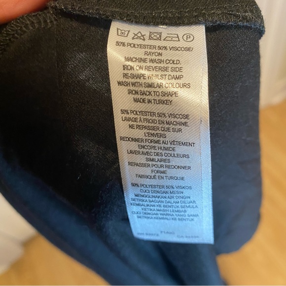 NWOT French Connection Stretch Black Long Sleeve Skater Dress Size 10 - Picture 13 of 16